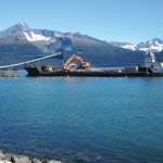 Buoys and lanterns mark construction in Alaska