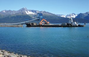 Buoys and Lanterns Mark Construction in Alaska