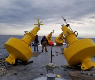 Wind Farm Exclusion Zone Marked by Sealite Aids to Navigation